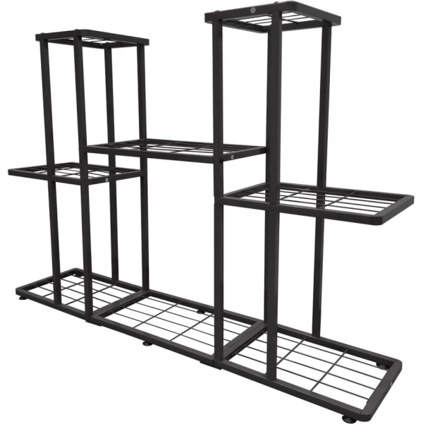 3-Tier Large Metal Plant Stand with 8 Pots