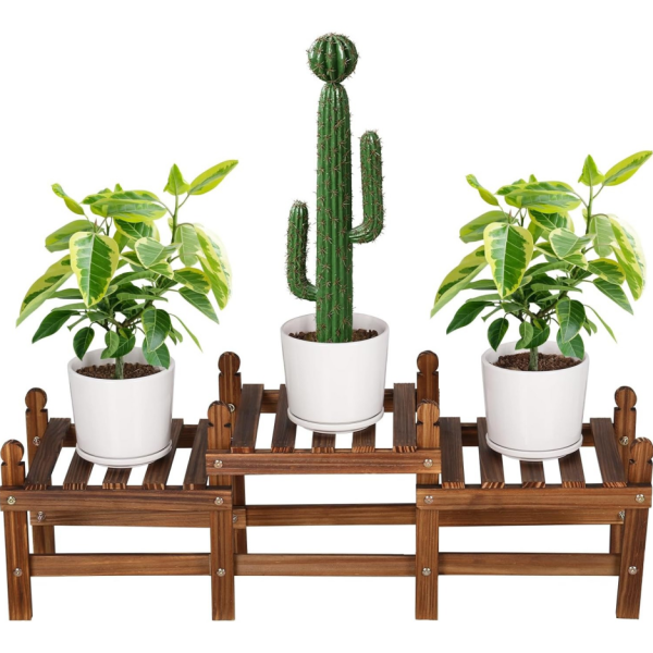 3-Tier Low Wooden Plant Bench