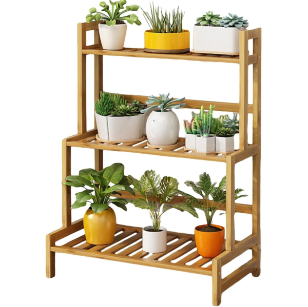 3-Tier Multifunctional Wooden Plant Stand